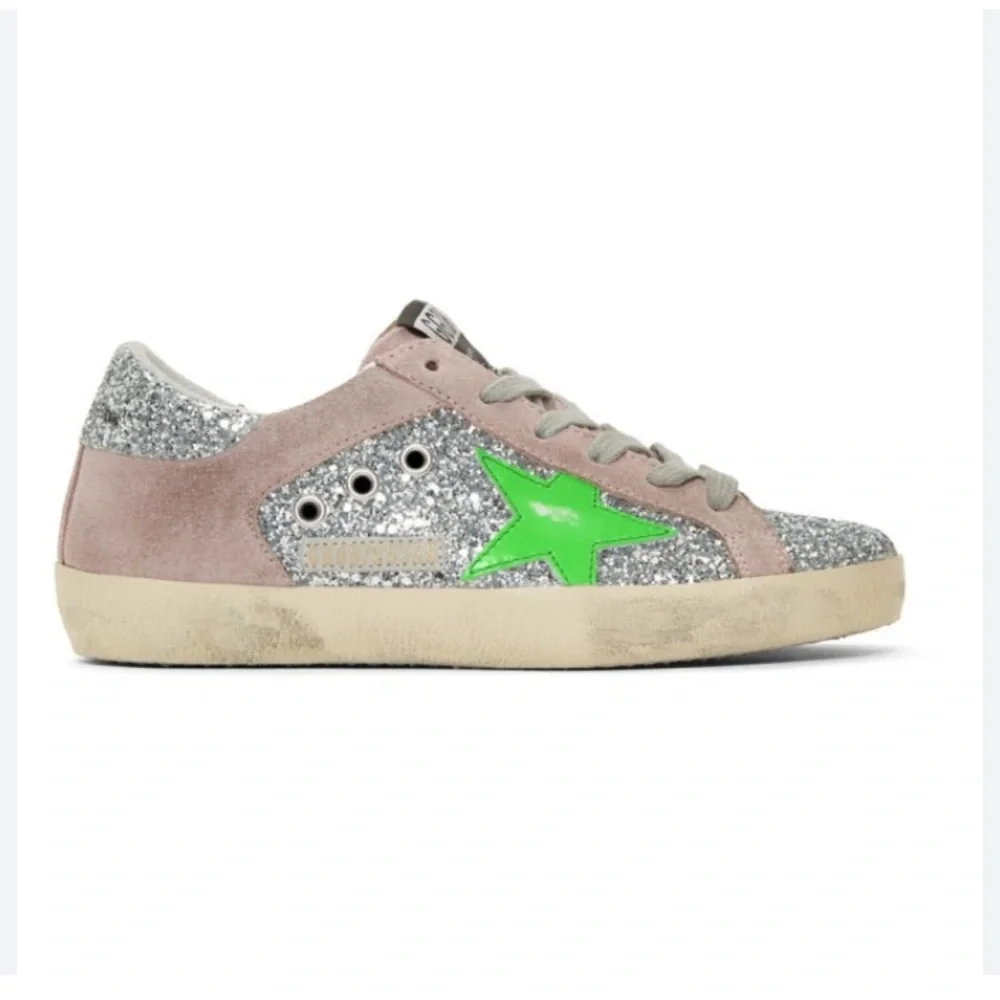 Golden Goose Superstar Glitter and Suede Sneakers - Picture 3 of 12